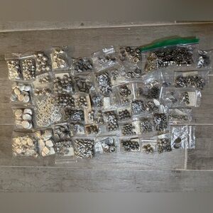 Assorted Silver Jewelry beads